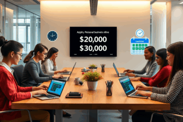 A person applying for a quick personal loan online