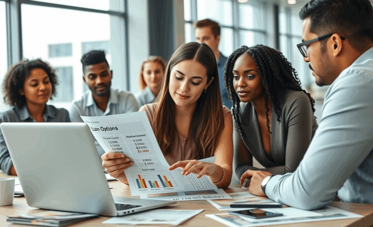 A person reviewing options for personal loans with flexible installments.