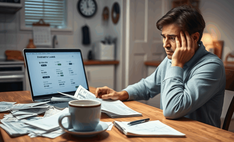 A person looking relieved while holding cash, symbolizing solutions for financial emergencies.