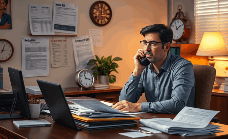 A person reviewing urgent loan options to solve financial issues.