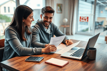 Illustration of a fast personal loan helping to purchase a house.