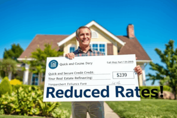 Image of a family discussing real estate refinancing options for secure credit.