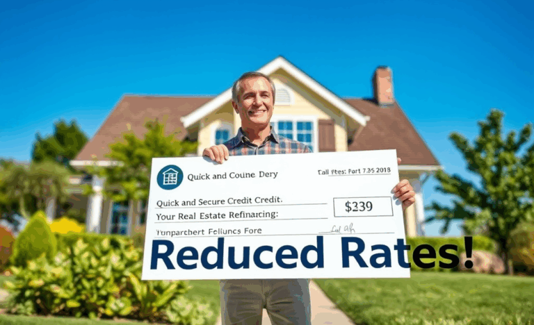 Image of a family discussing real estate refinancing options for secure credit.