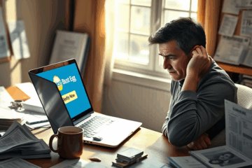 A person reviewing Best Egg Personal Loans for urgent financial needs.