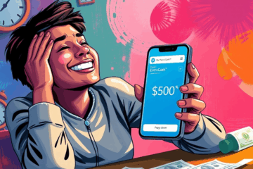 A person using the Dave app for urgent financial assistance