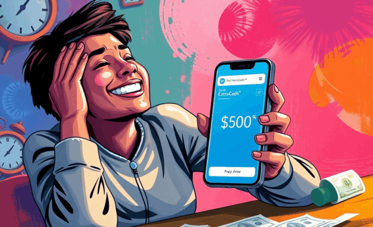 A person using the Dave app for urgent financial assistance