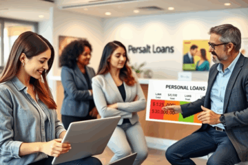 A person reviewing options for personal loans online.