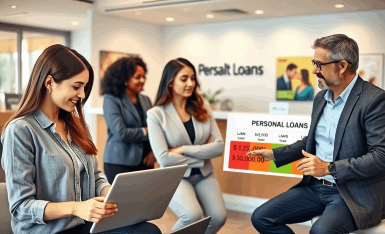A person reviewing options for personal loans online.