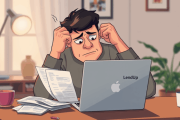 A person applying for a personal loan online, illustrating the urgency of financial needs.
