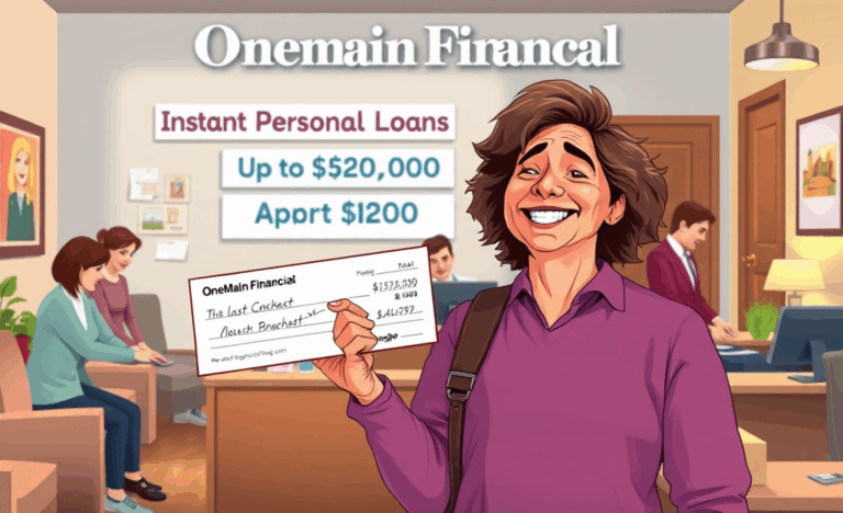 A person searching for urgent financial solutions with OneMain Financial personal loan.