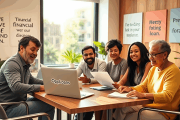 A person applying for an OppLoans personal loan online for urgent financial assistance.