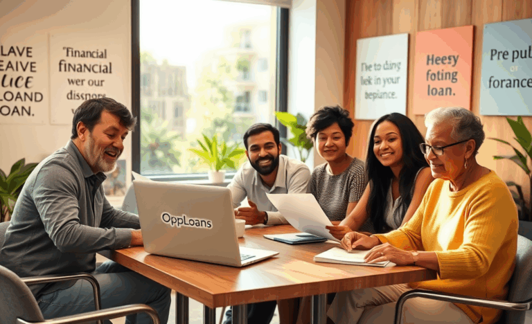 A person applying for an OppLoans personal loan online for urgent financial assistance.