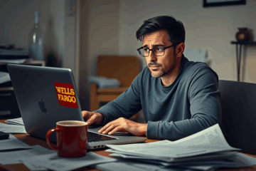 A person exploring Wells Fargo personal loan options online for urgent financial assistance.