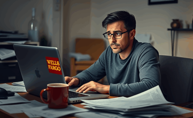 A person exploring Wells Fargo personal loan options online for urgent financial assistance.