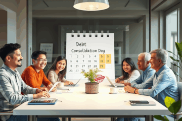 A visual representation of debt consolidation with reduced interest rates and unified payments.