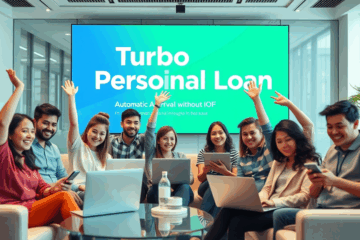 A person applying for a Turbo Personal Loan online, showcasing quick approval and no IOF fees.