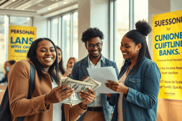 An image representing personal loans without income verification, showcasing financial freedom and options available for securing funds.