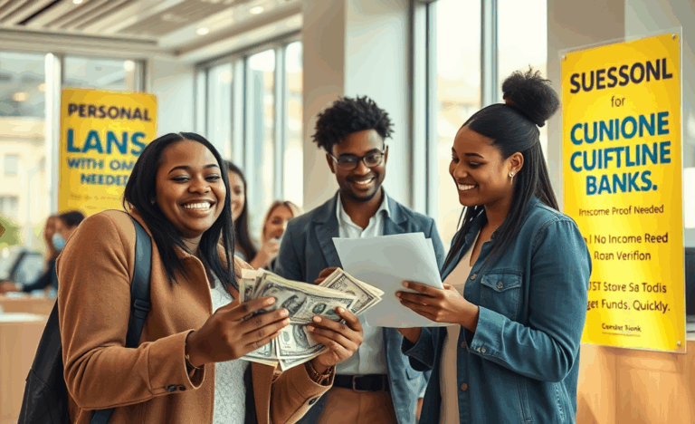 An image representing personal loans without income verification, showcasing financial freedom and options available for securing funds.