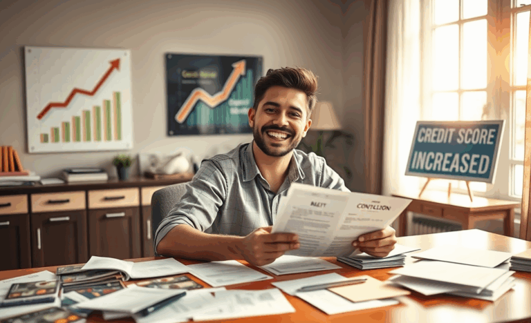 A visual representation of a consolidation loan helping individuals to improve their financial profile and credit score.