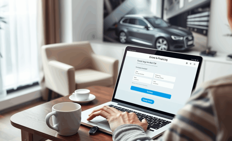 A person applying for online financing for used cars.