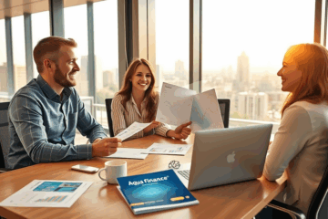 An illustration depicting quick financial solutions with Aqua Finance personal loans.