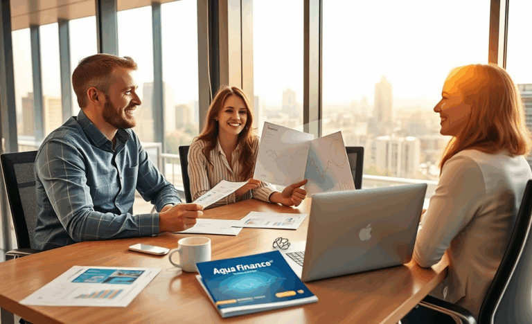 An illustration depicting quick financial solutions with Aqua Finance personal loans.