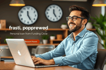 A person using a laptop to apply for a personal loan online, highlighting quick and simplified funding options.