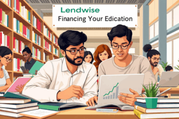 A student reviewing Lendwise personal loan options for financing education.