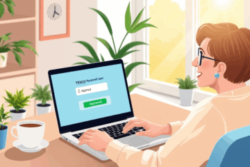 A person applying for a Tesco Bank personal loan online with ease and quick approval.