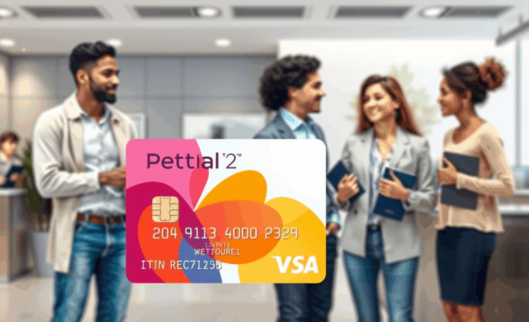 A person holding a credit card with a question mark, symbolizing credit cards issued without an SSN.