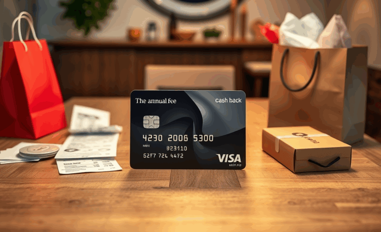 A no annual fee credit card promoting cashback rewards.