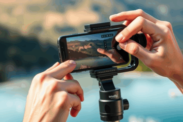 Mobile phone quick release mount setup for photography.