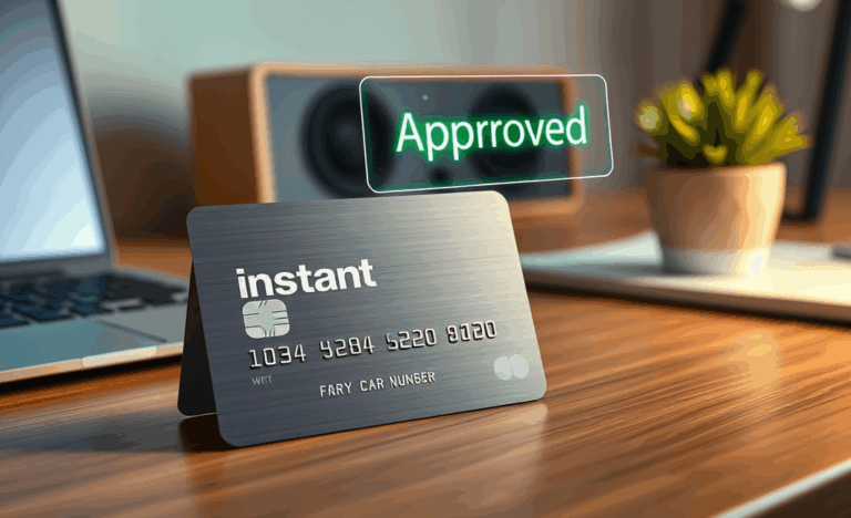 Image illustrating the concept of a credit card with automatic approval features.