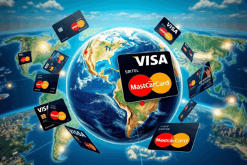 A world map highlighting credit card acceptance locations.