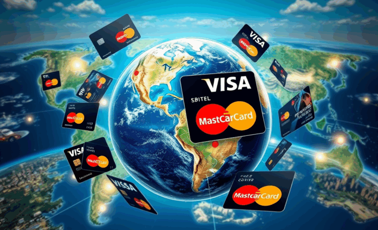 A world map highlighting credit card acceptance locations.