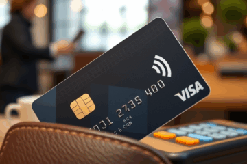 A credit card showcasing chip and contactless features for secure payments.