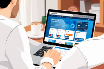 A person applying for a Chase credit card online.