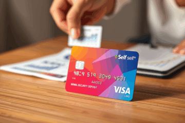 Image showing a Self Visa Card and credit building tools.
