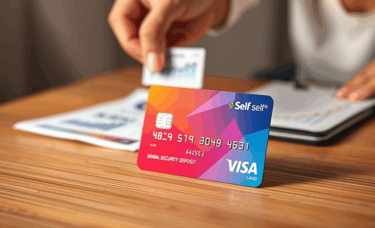 Image showing a Self Visa Card and credit building tools.