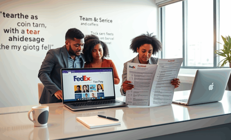 A person preparing their resume for a FedEx job application.