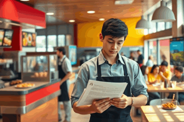 A young person preparing to apply for a job at McDonald's, showing enthusiasm and readiness.