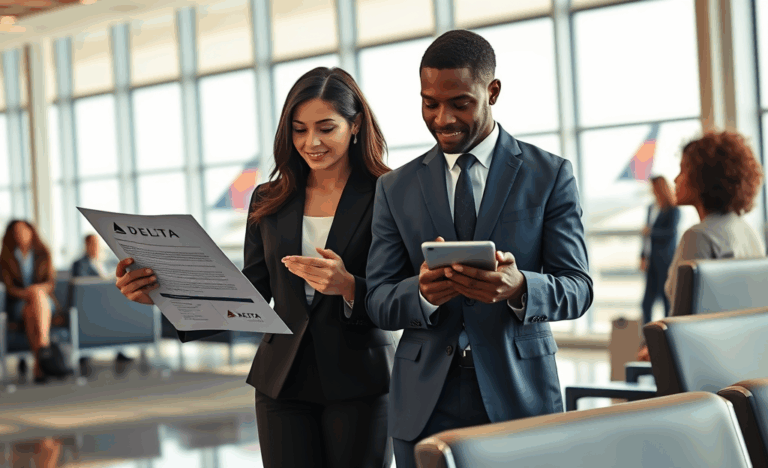 An interview setting representing candidates competing for a position at Delta Airlines.