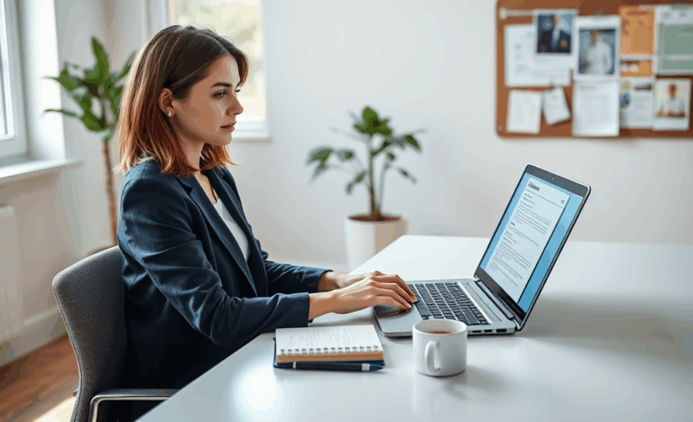 A professional showing a resume to a potential employer.