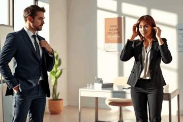A well-dressed individual preparing for a job interview.