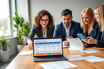 A calculator showing loan limits and options for borrowing.