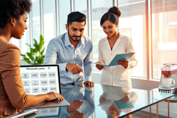 Graphic illustrating personal loans with quick deposits ranging from $2,000 to $35,000.