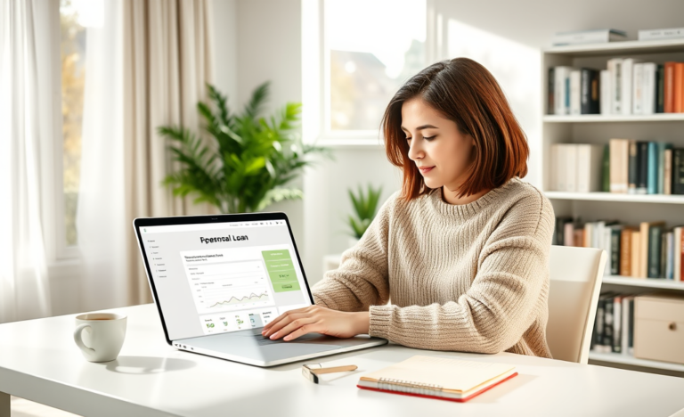 A person reviewing personal loan options online for quick approval.